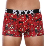 Červené pánské vzorované boxerky Styx