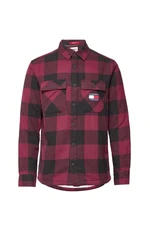 Tommy Jeans Košeľa - TJM SHERPA FLANNEL O červená