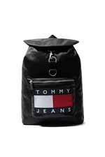 Tommy Jeans Ruksak - TJM HERITAGE LEATHER BACKPACK čierny