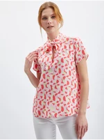 Women's pink patterned blouse ORSAY