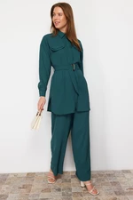 Trendyol Emerald Green Woven Two-Piece Set