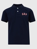 Dark blue boys' polo shirt logo GAP