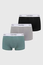 Boxerky Calvin Klein Underwear 3-pack pánské, zelená barva, 000NB2380A