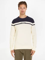 Men's cream sweater Tommy Hilfiger Colorblock Graphic