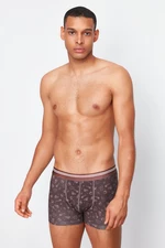 Trendyol Brown 5-Pack Minimal Printed Cotton Boxers