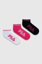 Dětské ponožky Fila 3-pack růžová barva