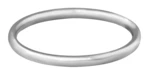 Troli Něžný minimalistický prsten z oceli Silver 49 mm