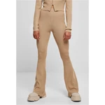 Women's ribbed knit leggings Bootcut unionbeige