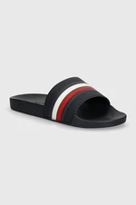 Pantofle Tommy Hilfiger HILFIGER POOL SLIDE pánské, tmavomodrá barva, FM0FM05233