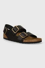 Kožené sandály Birkenstock Milano Bold Gap pánské, černá barva, 1023622