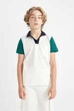 DEFACTO Boy's Pique Short Sleeve Polo T-Shirt