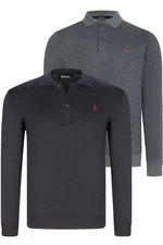 DOUBLE SET V4007 DEWBERRY MEN'S SWEATSHIRT-NAVY - ANTHRACITE