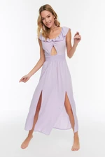 Trendyol Lilac Slit Detailed Beach Dress