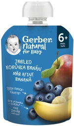 GERBER Natural kapsička jablko, borůvka a banán 90 g