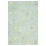 Bio koberec kusový, ručně tkaný Tricolor Stars Soft Mint-120x160