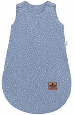 Mušelínový spací vak DOTS Baby Nellys Soft, 70cm, jeans