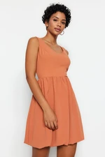 Trendyol Cinnamon Balloon Skirt Woven Mini Woven Dress