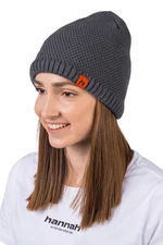 Winter knitted hat made of merino wool Hannah BRITA asphalt