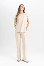 DEFACTO Wide Leg Sweatshirt Fabric Trousers