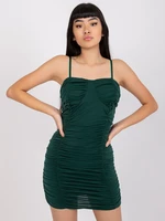 Green mini dress with ruffles by Enrico