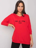 Red sweatshirt with Jolanda RUE PARIS inscription