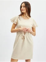 Orsay Beige Women's Hoodie Dress with Lace - Women