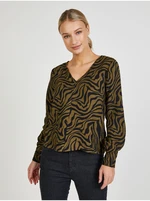 Khaki patterned blouse ONLY Victoria - Women