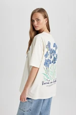 DEFACTO Van Gogh Oversize Fit Crew Neck Short Sleeve T-Shirt