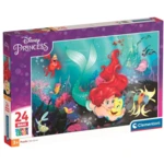 Clementoni - Puzzle 24 Disney princezny: Malá mořská víla MAXI