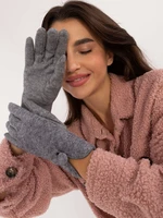 Grey women's gloves