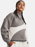 Under Armour Mikina Unstoppable Flc Crop Crew-GRY - Dámské