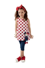 Denokids Polka Dot Lily Girl's Summer T-shirt Tunic Tights Set