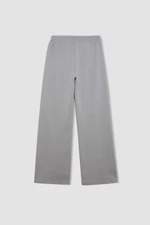 DEFACTO Wide Leg Pocket Basic Plain Wide Leg Grey Sweatpants D3759ax24au