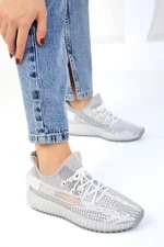 Soho White-Grey Women's Sneakers 18911