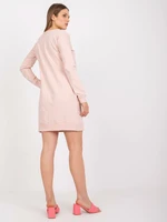 Light pink sports basic dress without hood