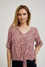 Ladies' patterned blouse MOODO - pink