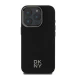 Zadní kryt DKNY PU Leather Stack Logo Magsafe pro Apple iPhone 16 Pro Max, černá