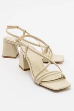 LuviShoes Daisy Beige Skin Women's Heeled Shoes