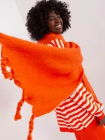 Orange women's winter scarf