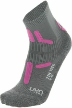 UYN Trekking 2 inch Mid Grey/Pink 35-36 Ponožky