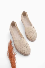 Marjin Women's Knitted Espadrilles Casual Shoes Erlin Beige