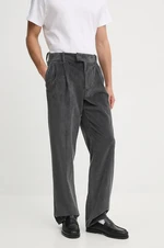 Manšestrové nohavice Drôle de Monsieur Le Pantalon Golfeur Corduroy šedá farba, rovné, E.BP165.CO156.DGR Le Pantalon Golfeur Corduroy