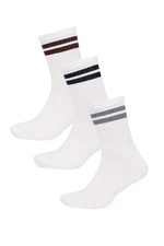 DEFACTO Men's 3-Pack Cotton Ankle Socks