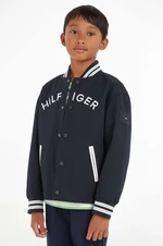 Dětská bomber bunda Tommy Hilfiger tmavomodrá barva