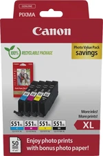 Canon CLI-551XL 6443B008 farebná (CMYK) sada originálna cartridge