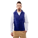 Men's Quilted Vest with Hood GLANO - navy