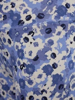 Bielo-modré dievčenské kvetované nohavice GAP