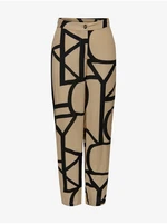 Beige Ladies Patterned Trousers ONLY Ava - Women