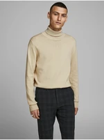 Beige men's turtleneck Jack & Jones Emil - Men