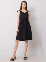 OCH BELLA Black dress with triangle neckline